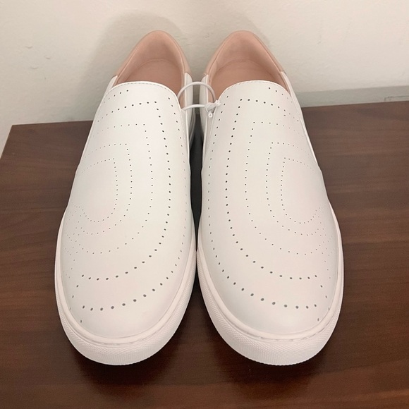 Kate Spade Azores Perforated White Leather Slip-On Shoes - Picture 5 of 5